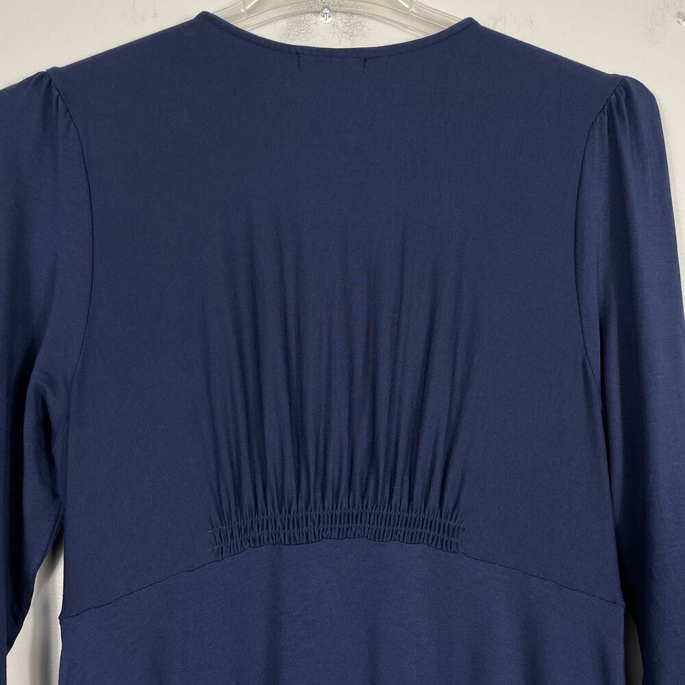 Quince Tencel Jersey Midi Dress Women's Size L Navy Career Capsule Minimalist - Picture 7 of 9